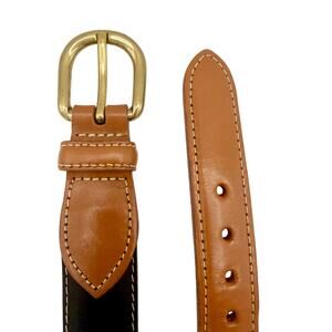 Albany Belt Co. England Leather Nubuck Belt Cognac Deep Brown Sz. 38 / 95 Preppy